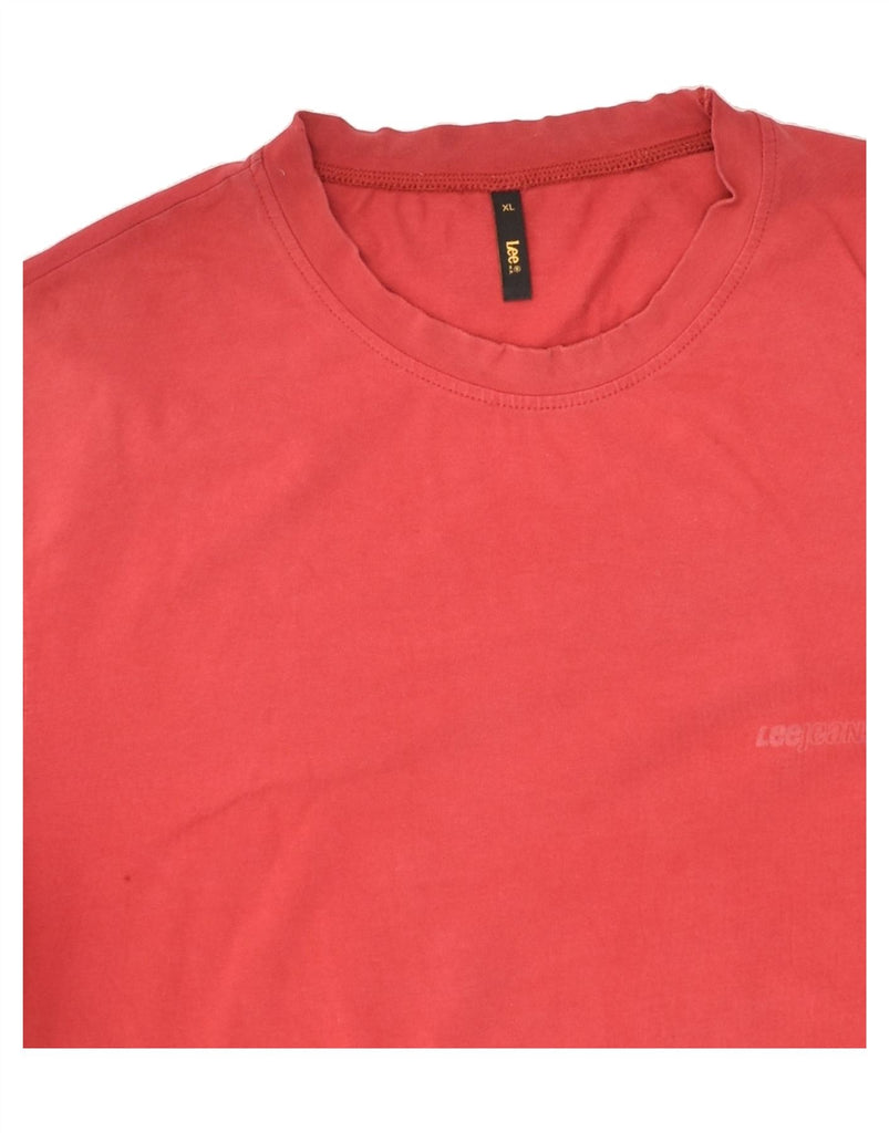 LEE Mens T-Shirt Top XL Red Cotton | Vintage Lee | Thrift | Second-Hand Lee | Used Clothing | Messina Hembry 