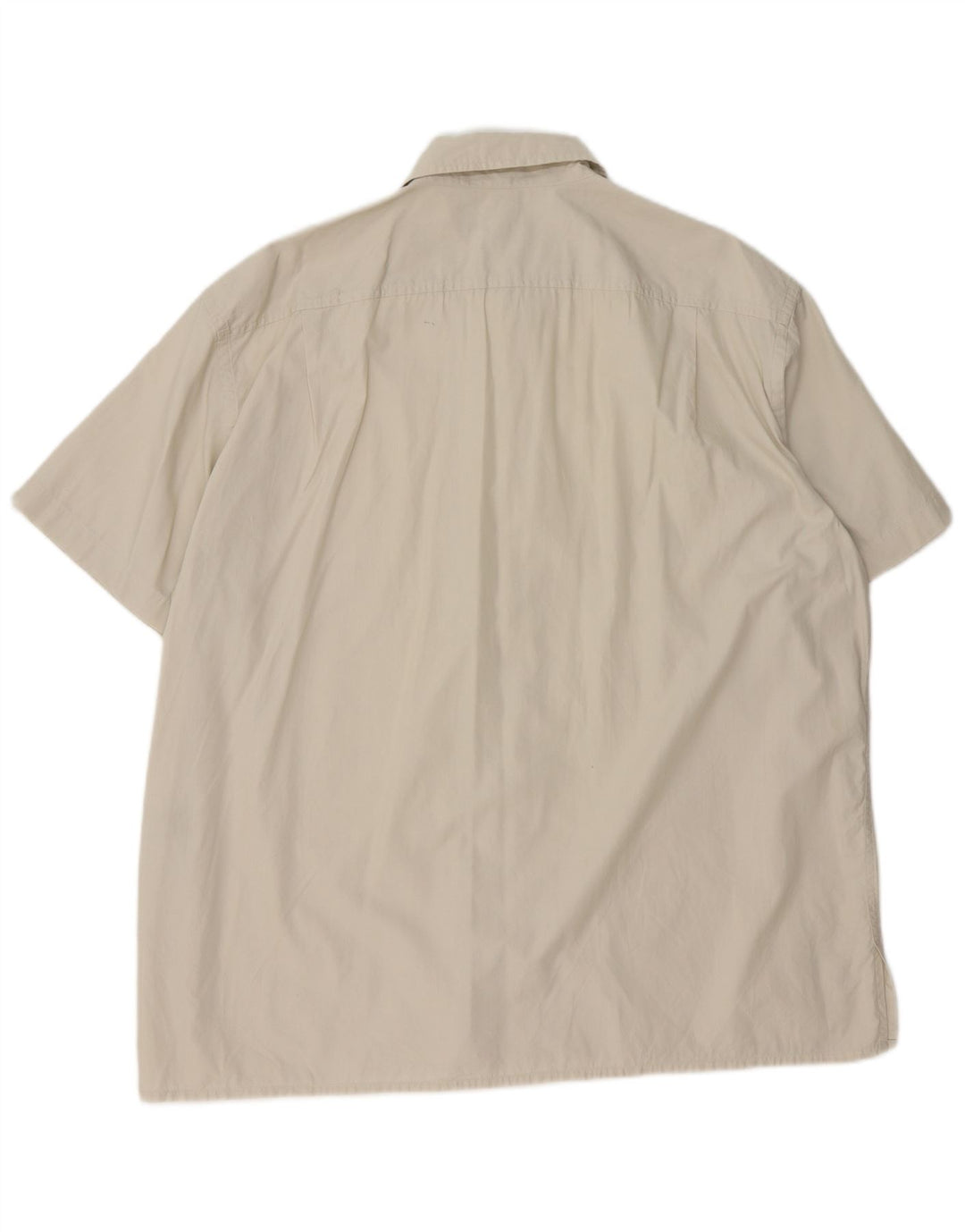 Dkny Mens Short Sleeve Shirt XL Beige Cotton