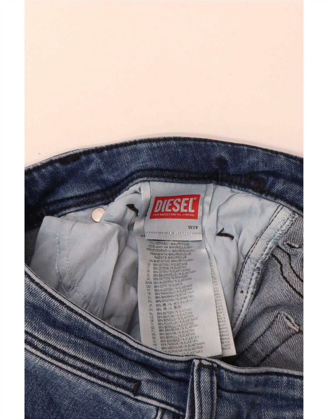 Diesel Womens Slim Jeans W29 L29 Blue Cotton