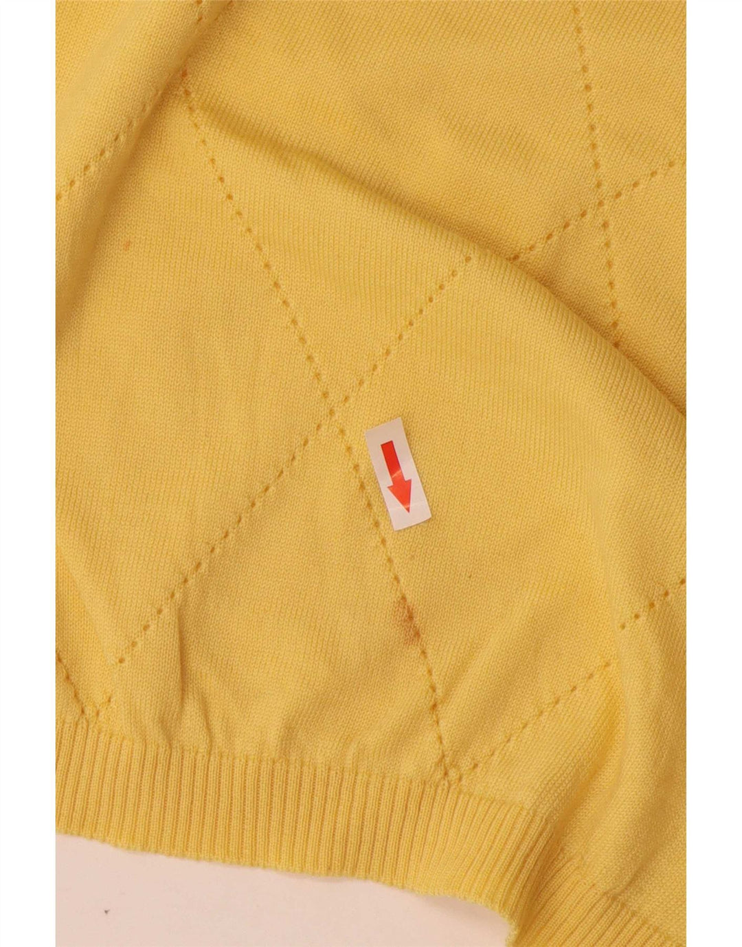 Luisa Spagnoli Womens Crew Neck Jumper Sweater UK 14 Medium Yellow