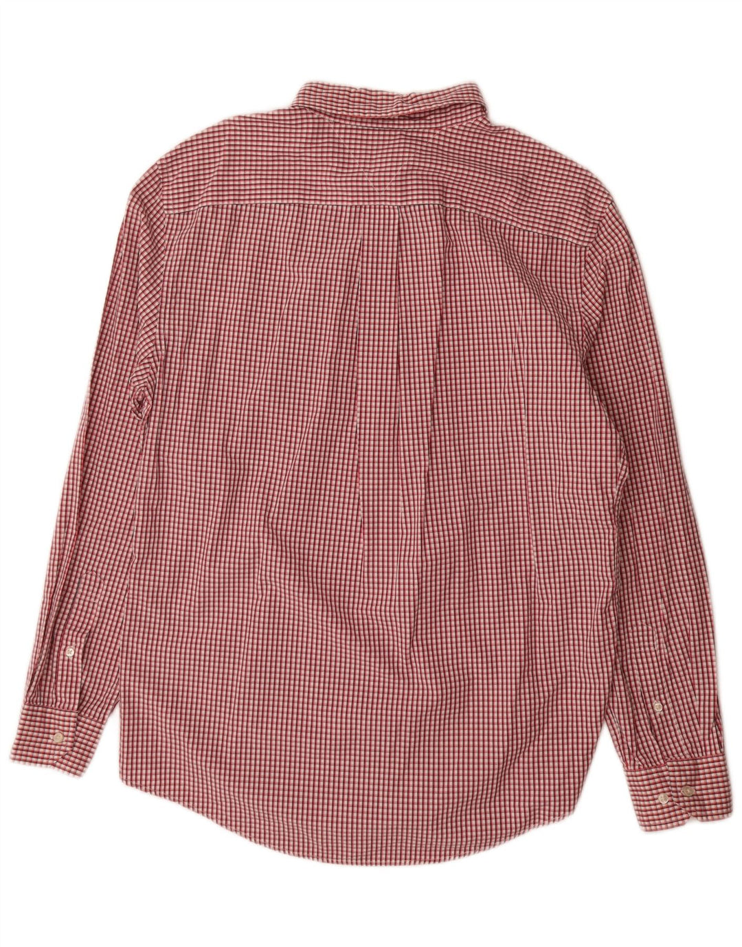 Tommy Hilfiger Mens Shirt Large Red Check Cotton