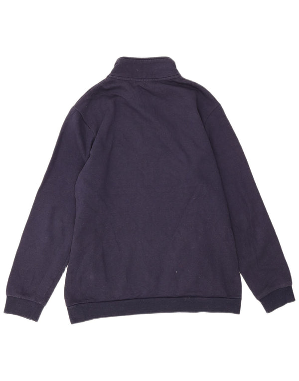 Fila Mens Graphic Zip Neck Sweatshirt Jumper Medium Navy Blue Colourblock
