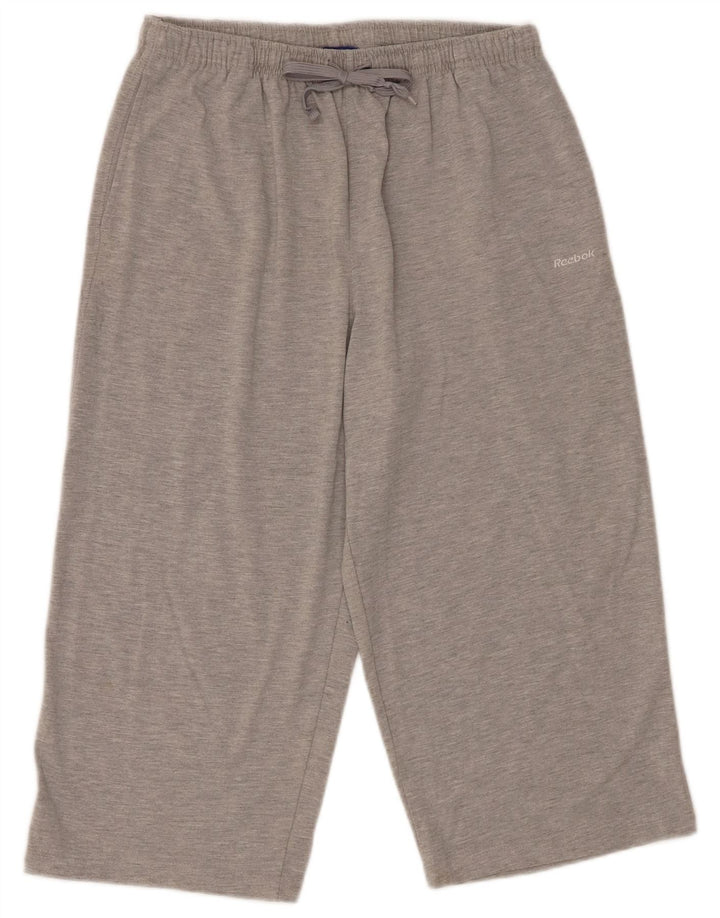 Reebok Womens Capri Tracksuit Trousers UK 14 Large Grey