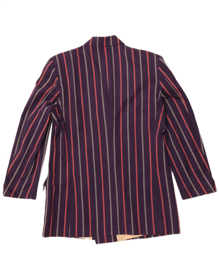 Henry Cottons Mens Blazer Jacket IT 44 XS Navy Blue Striped Cotton