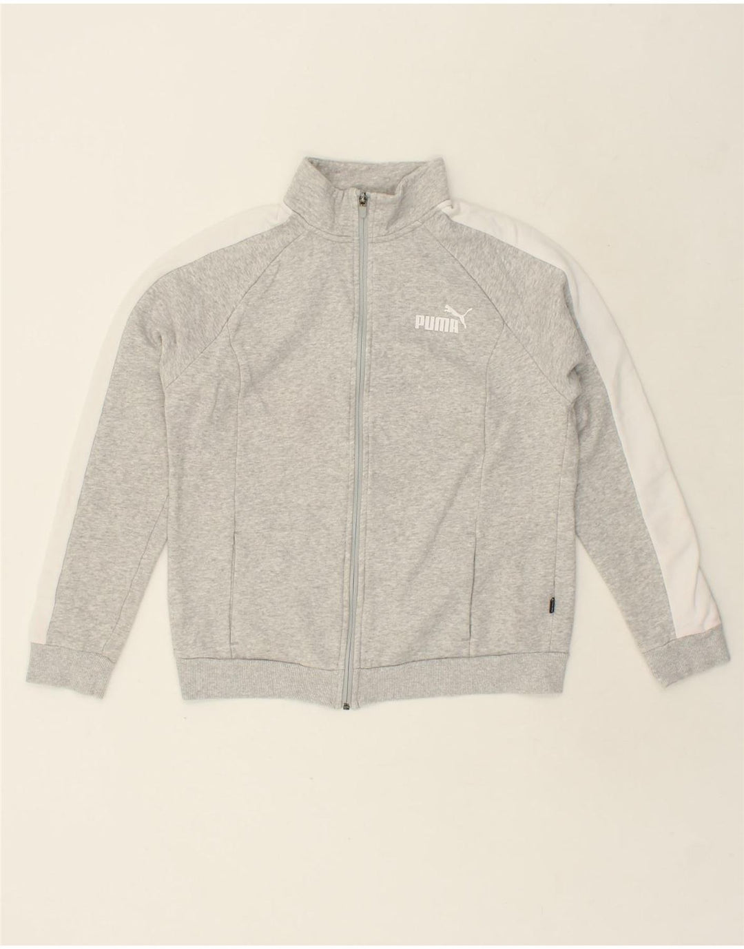 PUMA Womens Tracksuit Top Jacket UK 16 Large Grey Polyester Vintage Puma and Second-Hand Puma from Messina Hembry 