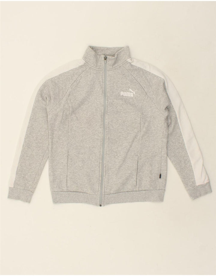 PUMA Womens Tracksuit Top Jacket UK 16 Large Grey Polyester Vintage Puma and Second-Hand Puma from Messina Hembry 