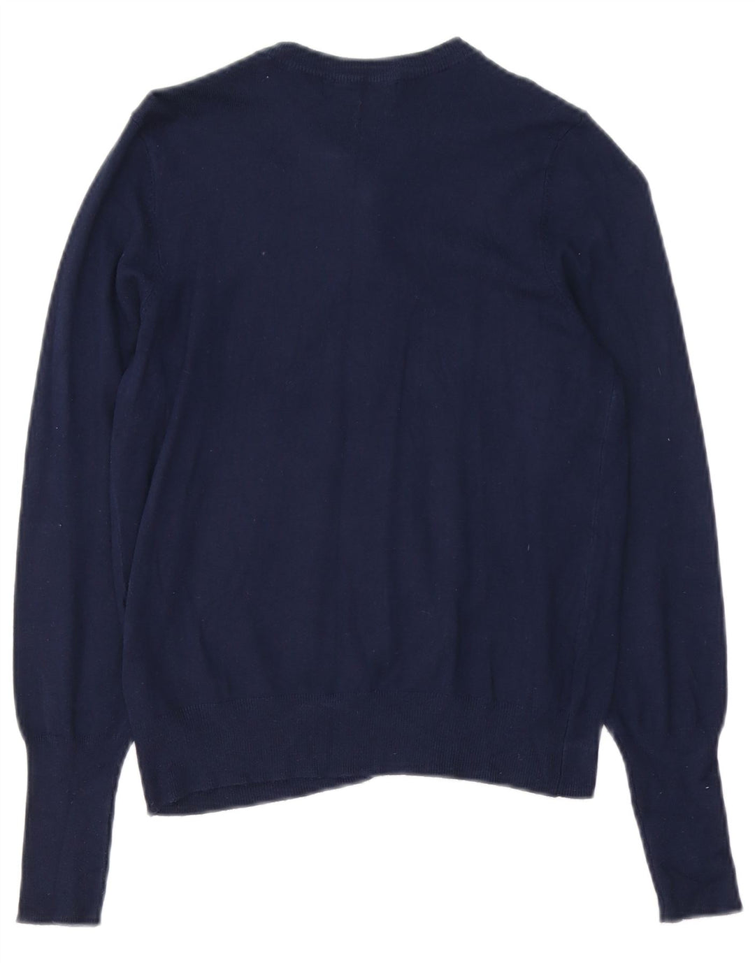 Marks & Spencer Womens Cardigan Sweater UK 10 Small Navy Blue Viscose