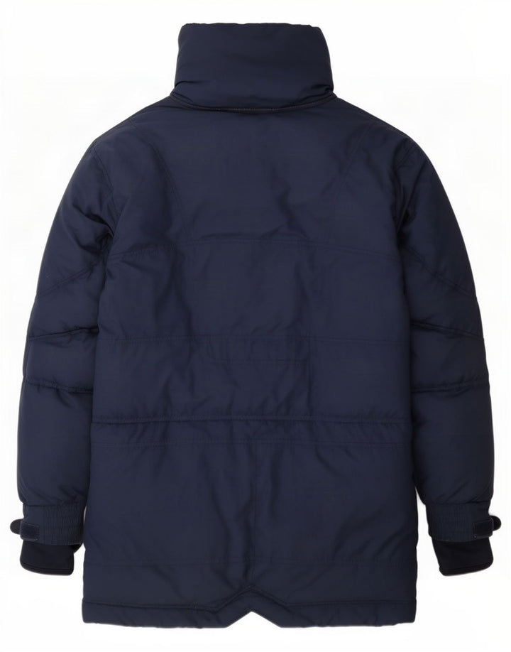Nike Mens Padded Coat UK 42/44 Large Navy Blue Polyester