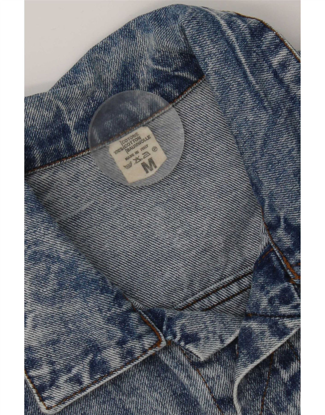 Wild Mens Denim Jacket UK 38 Medium Blue Cotton