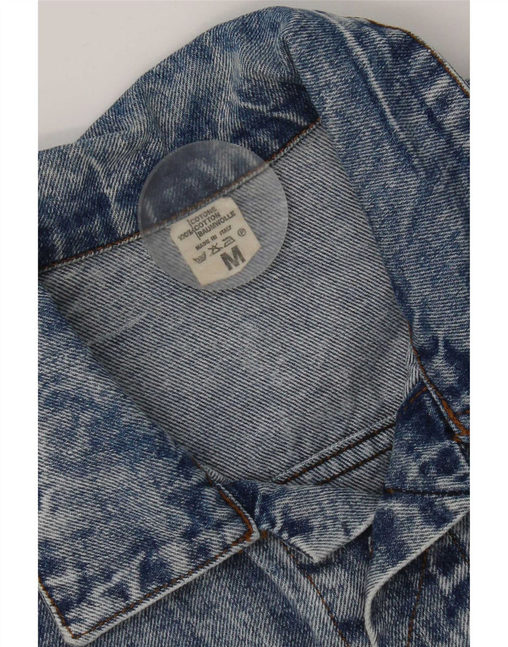 Wild Mens Denim Jacket UK 38 Medium Blue Cotton