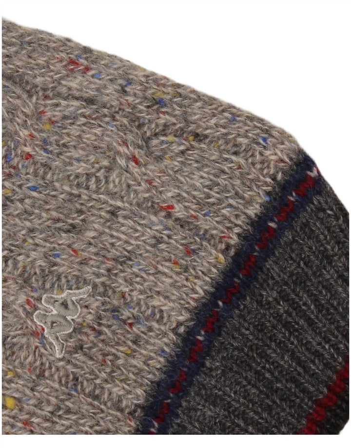 Kappa Mens Crew Neck Jumper Sweater XL Grey Flecked Virgin Wool