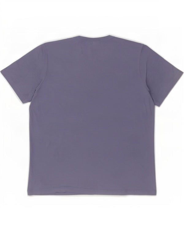 Adidas Mens T-Shirt Top Large Blue Cotton