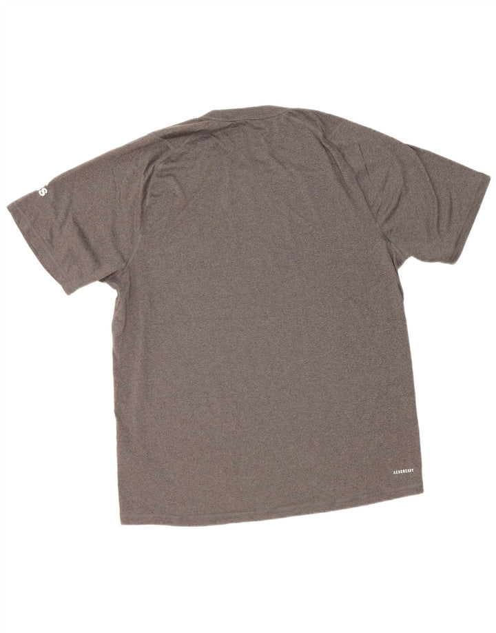Adidas Mens Aeroready T-Shirt Top Large Grey Polyester