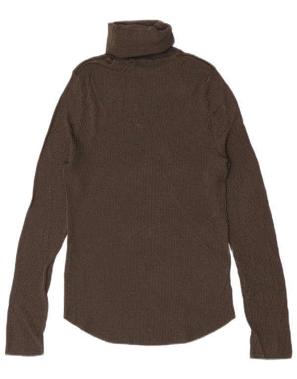 Zara Womens Roll Neck Jumper Sweater UK 12 Medium Grey Viscose