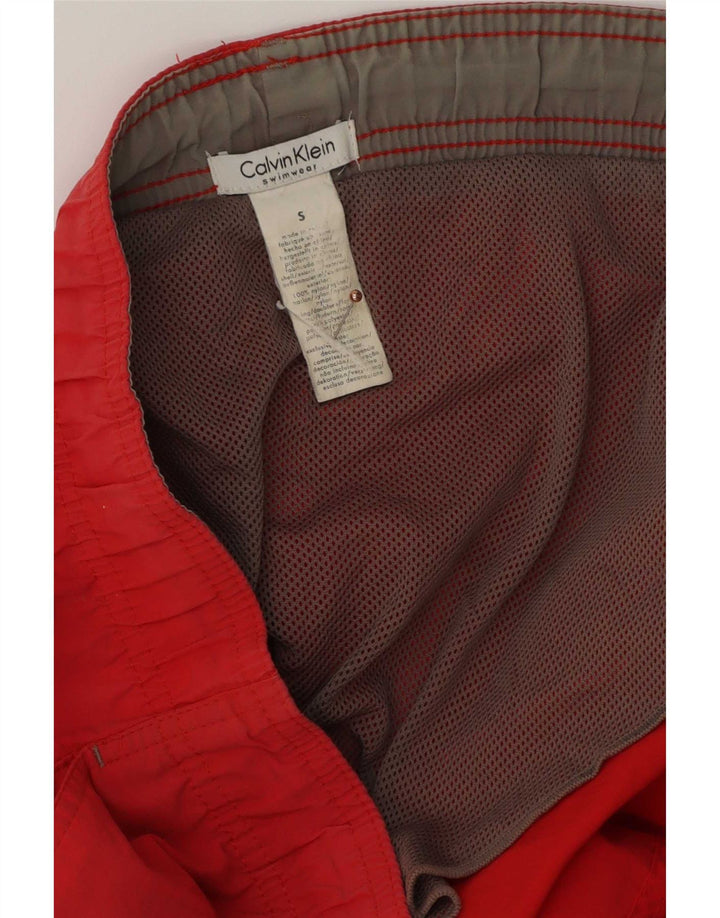 Calvin Klein Mens Swimming Shorts Small Red Polyester