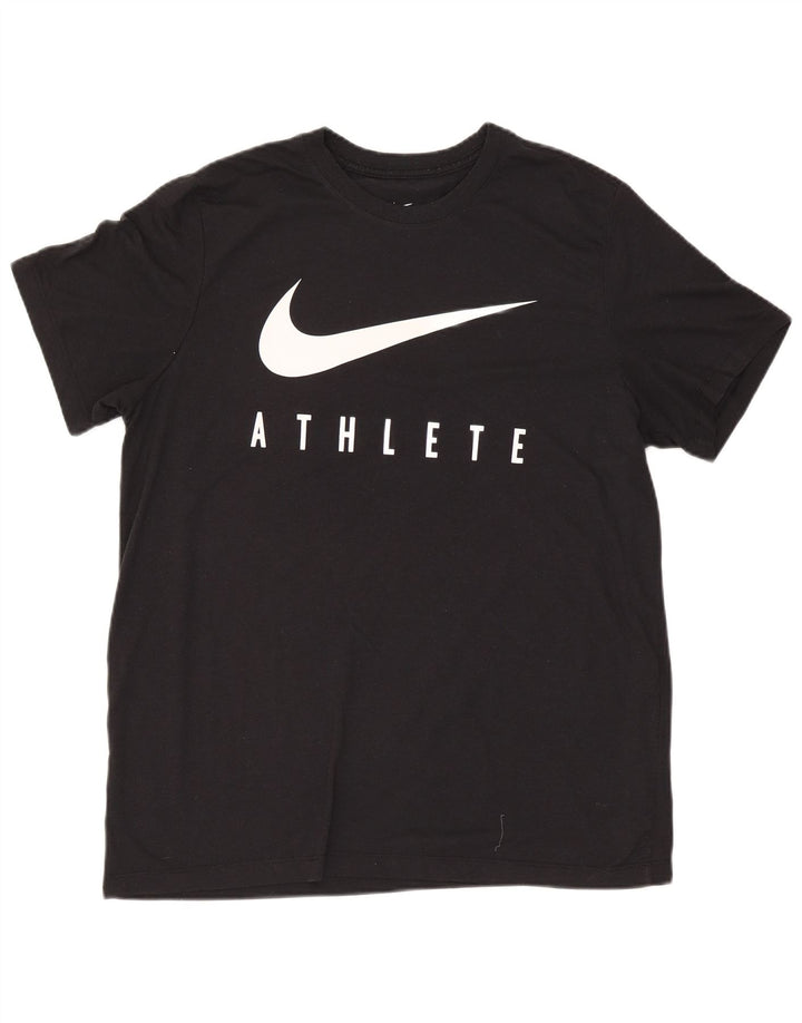 Nike Mens Dri Fit Graphic T-Shirt Top XL Black Polyester
