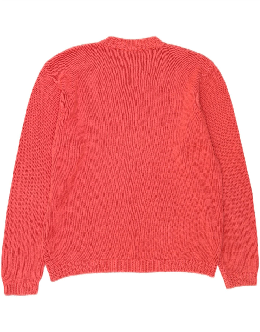 Marks & Spencer Womens Crew Neck Jumper Sweater UK 12 Medium Pink Cotton