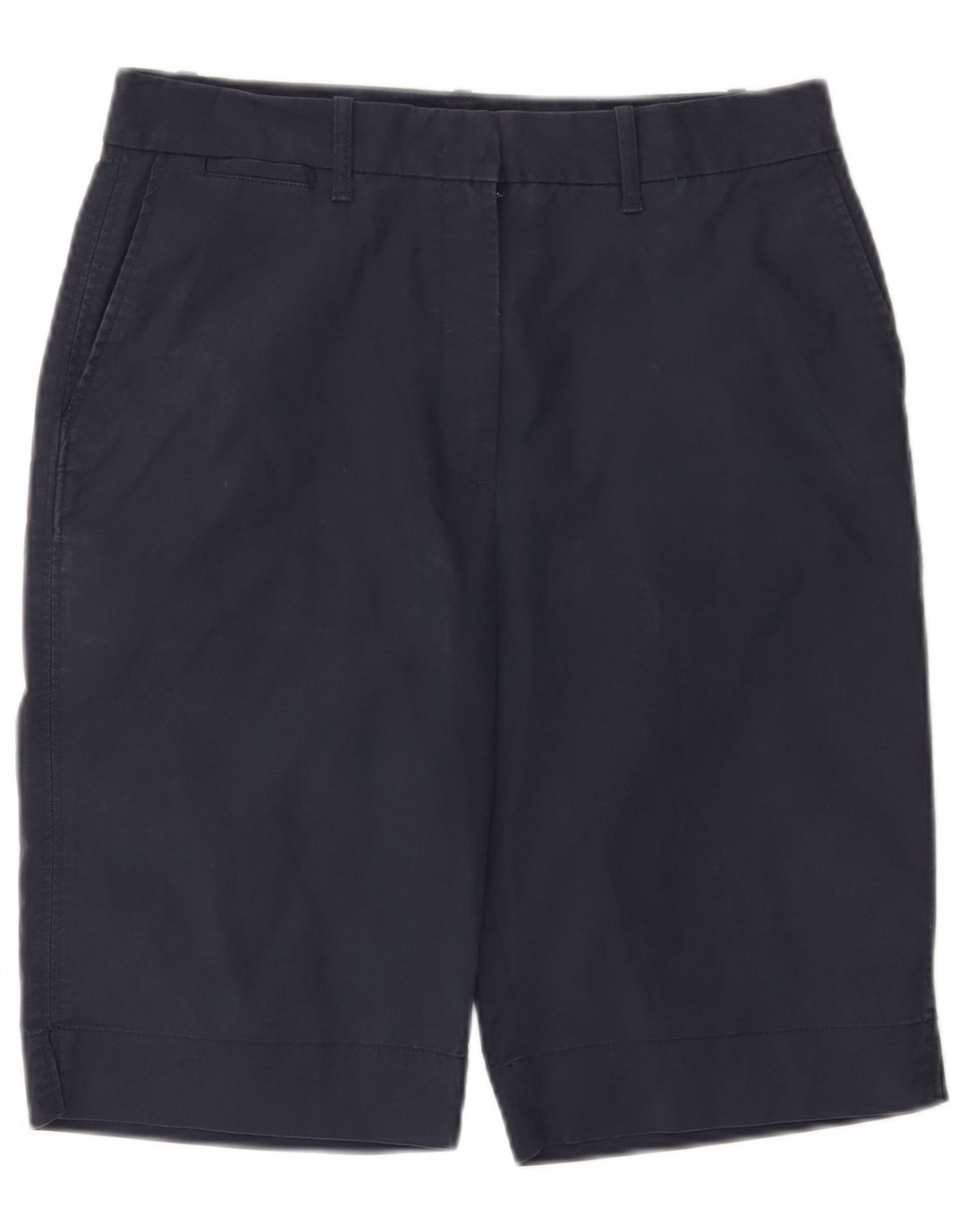 Marks & Spencer Womens Chino Shorts UK 12 Medium W32 Navy Blue Cotton