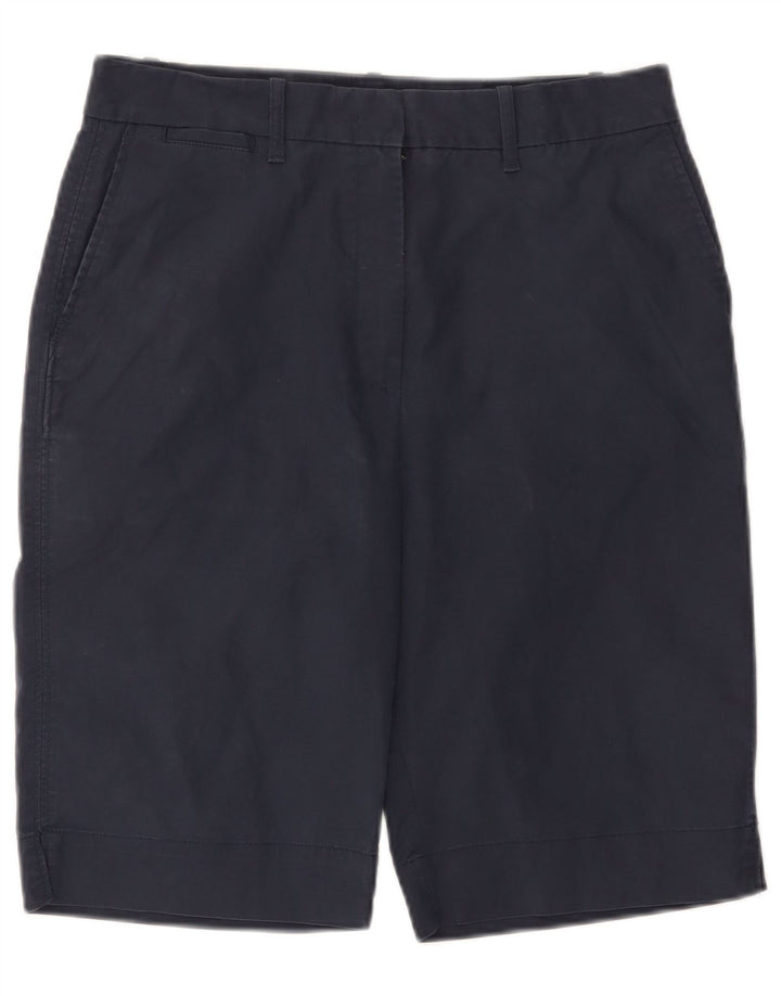 Marks & Spencer Womens Chino Shorts UK 12 Medium W32 Navy Blue Cotton