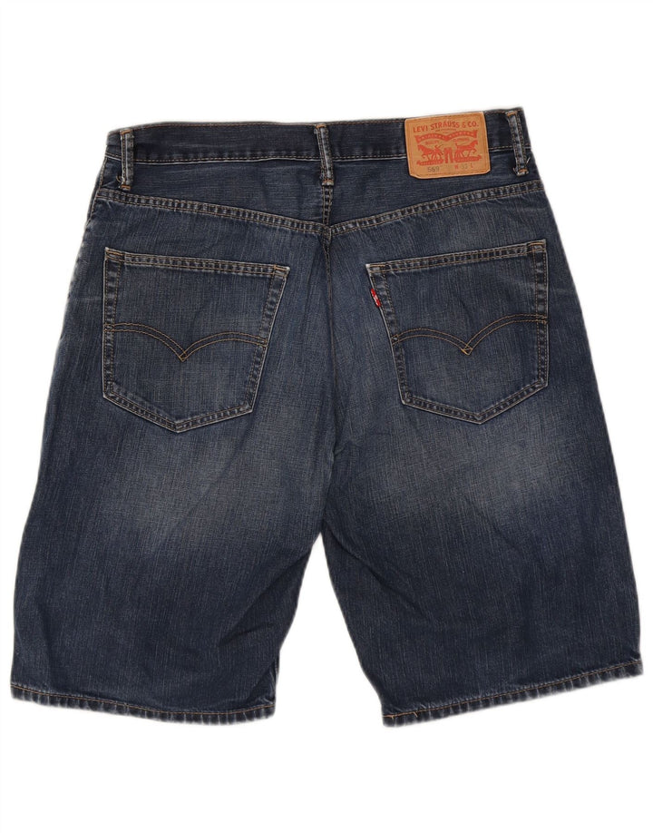 LEVI'S Mens 569 Denim Shorts W33 Medium Blue Cotton