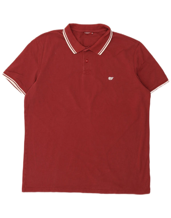 Carrera Mens Polo Shirt 2XL Burgundy Cotton