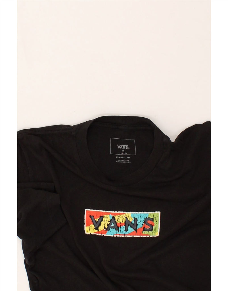 VANS Boys Classic Fit Graphic T-Shirt Top 10-11 Years Medium  Black Cotton | Vintage Vans | Thrift | Second-Hand Vans | Used Clothing | Messina Hembry 