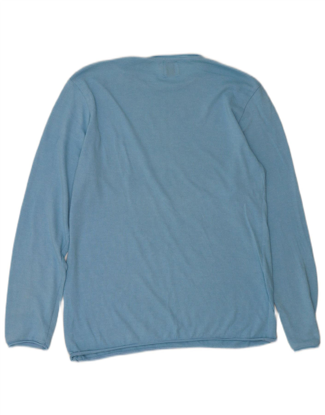 Zara Mens Crew Neck Jumper Sweater Large Blue