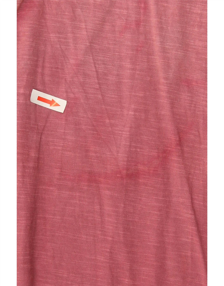 Jack & Jones Mens T-Shirt Top Large Pink Flecked Cotton