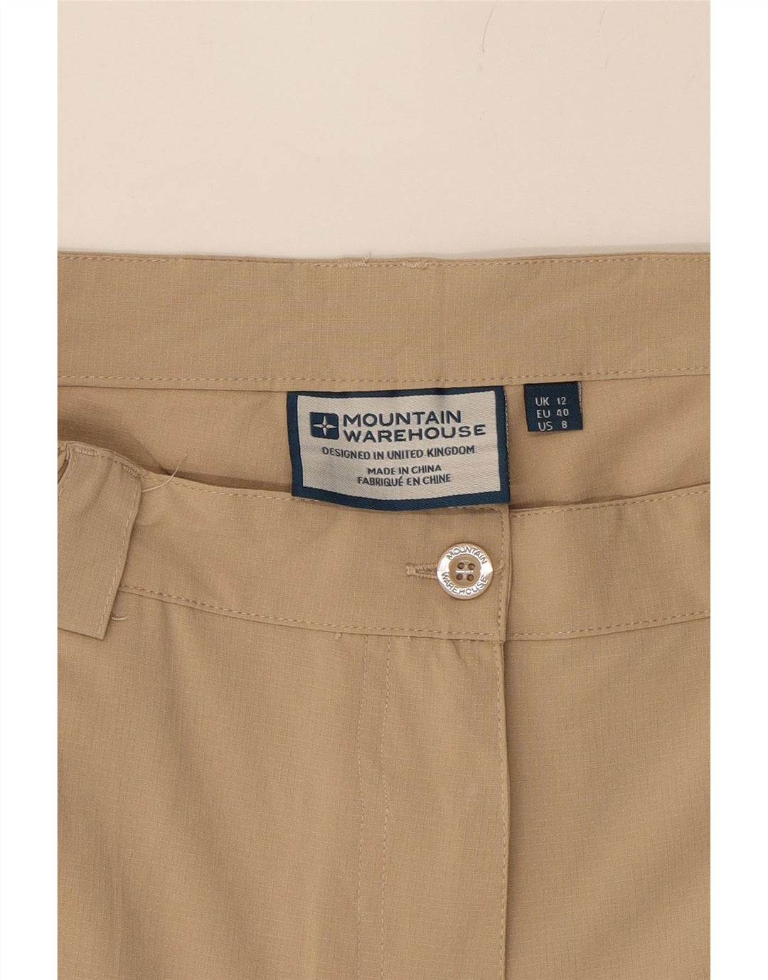 MOUNTAIN WAREHOUSE Womens Cargo Trousers UK 12 Medium W32 L31 Beige Vintage Mountain Warehouse and Second-Hand Mountain Warehouse from Messina Hembry 