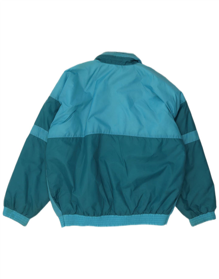 Nike Mens Tracksuit Top Jacket Large Blue Colourblock Nylon