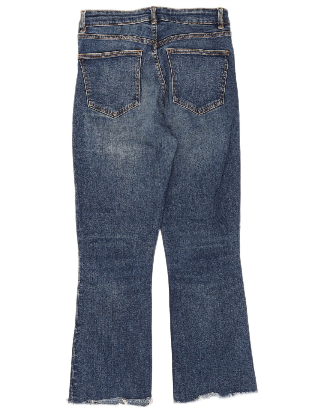 Zara Womens Crop Bootcut Jeans EU 38 Small W28 L25 Blue