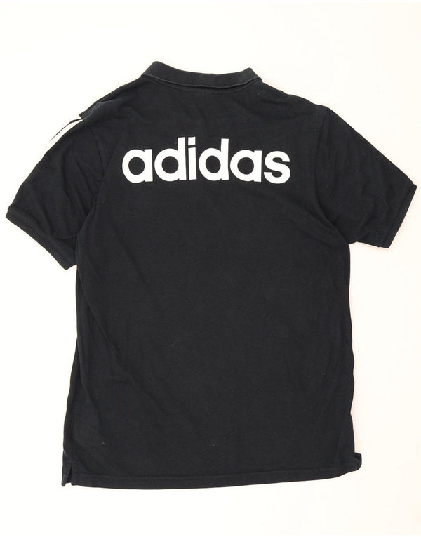 Adidas Mens Climalite Graphic Polo Shirt Large Black Cotton