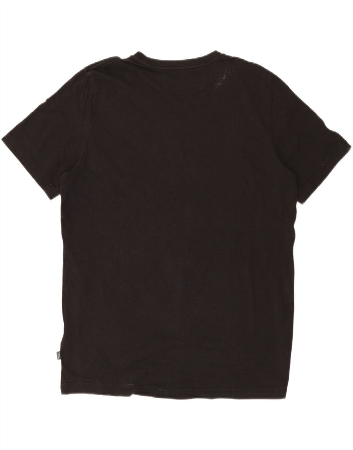 Puma Mens Graphic T-Shirt Top Medium Black Cotton