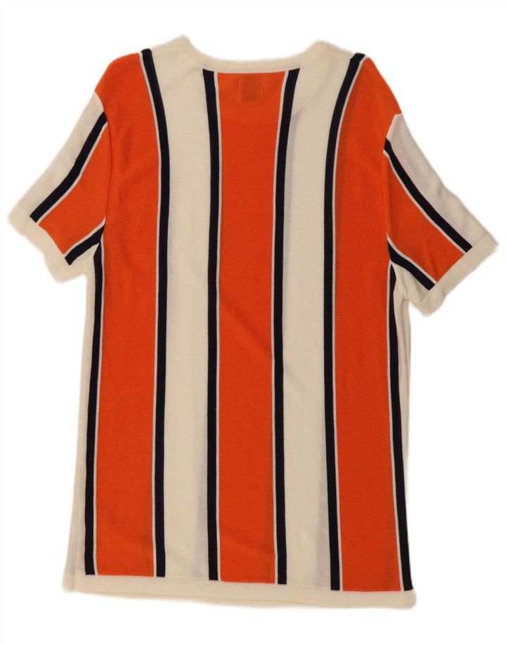 Zara Womens Basic Dress UK 18 XL White Striped Viscose