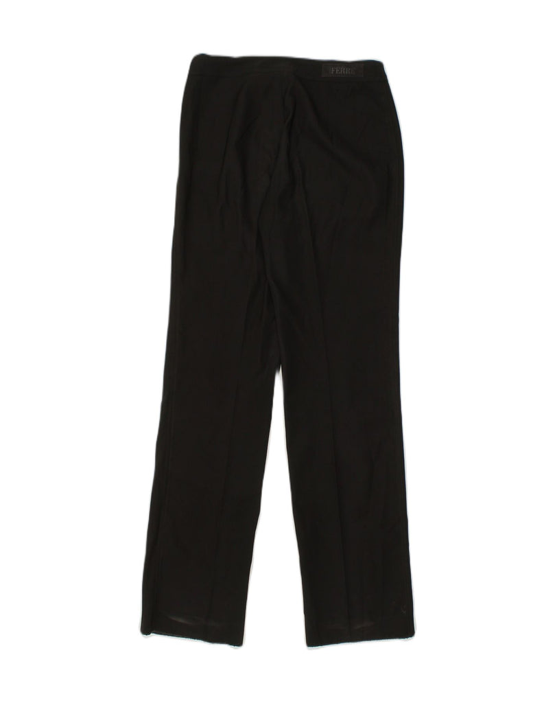 FERRE Womens Straight Casual Trousers IT 38 XS W24 L31 Black | Vintage Ferre | Thrift | Second-Hand Ferre | Used Clothing | Messina Hembry 