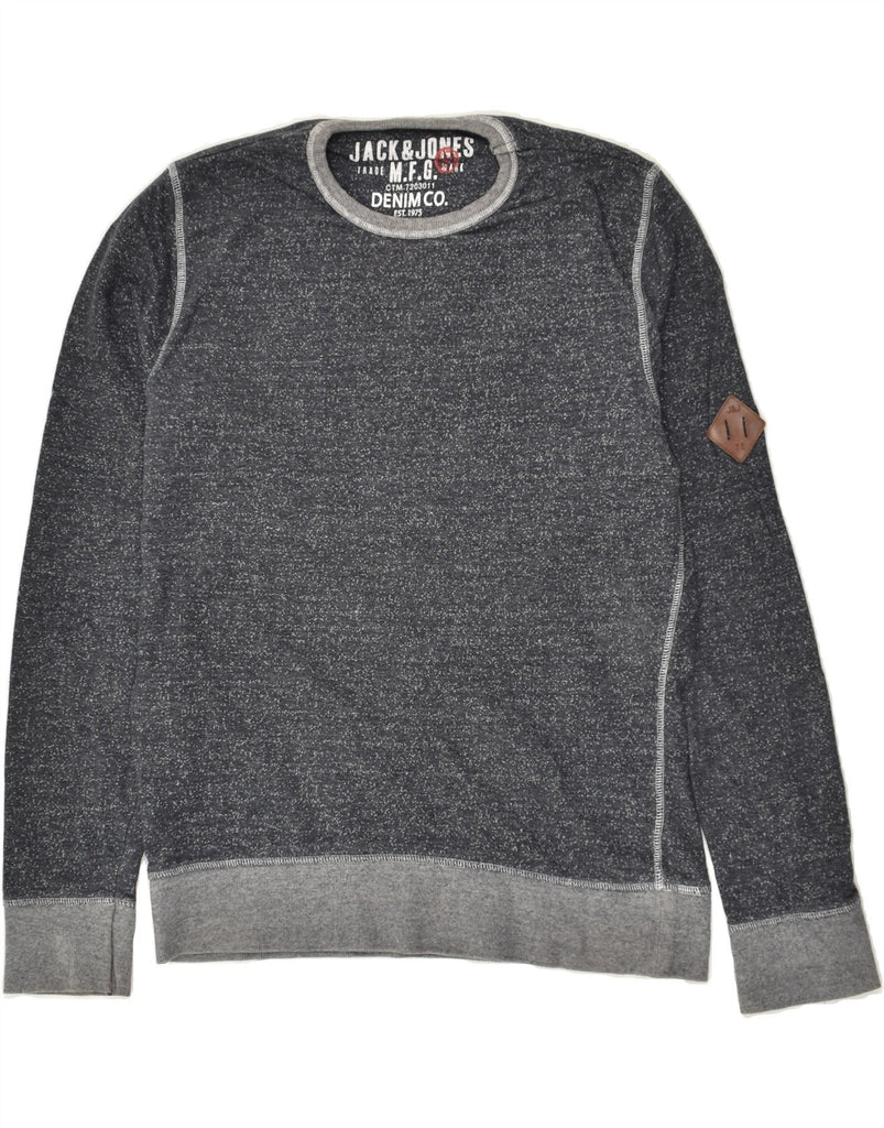 JACK & JONES Mens Sweatshirt Jumper Large Grey Flecked Cotton | Vintage Jack & Jones | Thrift | Second-Hand Jack & Jones | Used Clothing | Messina Hembry 