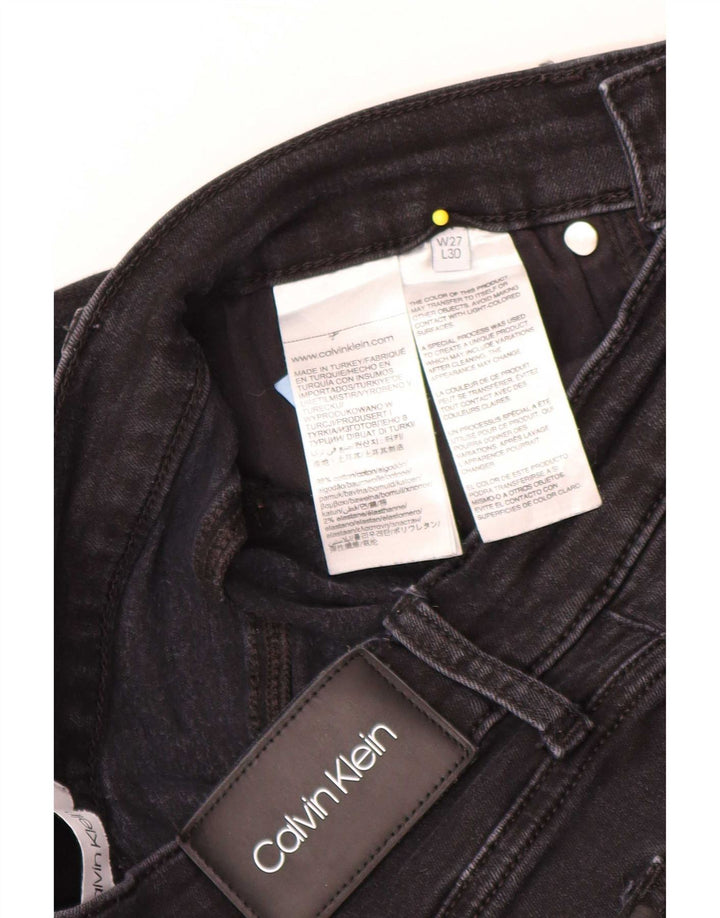 Calvin Klein Womens Slim Jeans W27 L28 Black Cotton