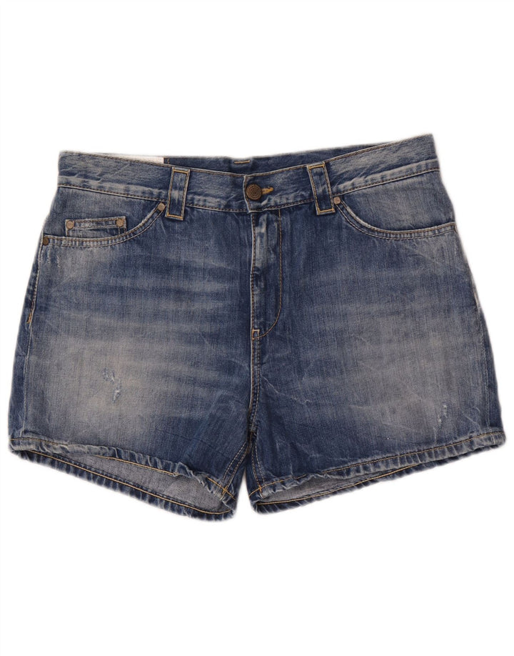 Dondup Womens High Waist Denim Shorts W29 Medium Blue Cotton