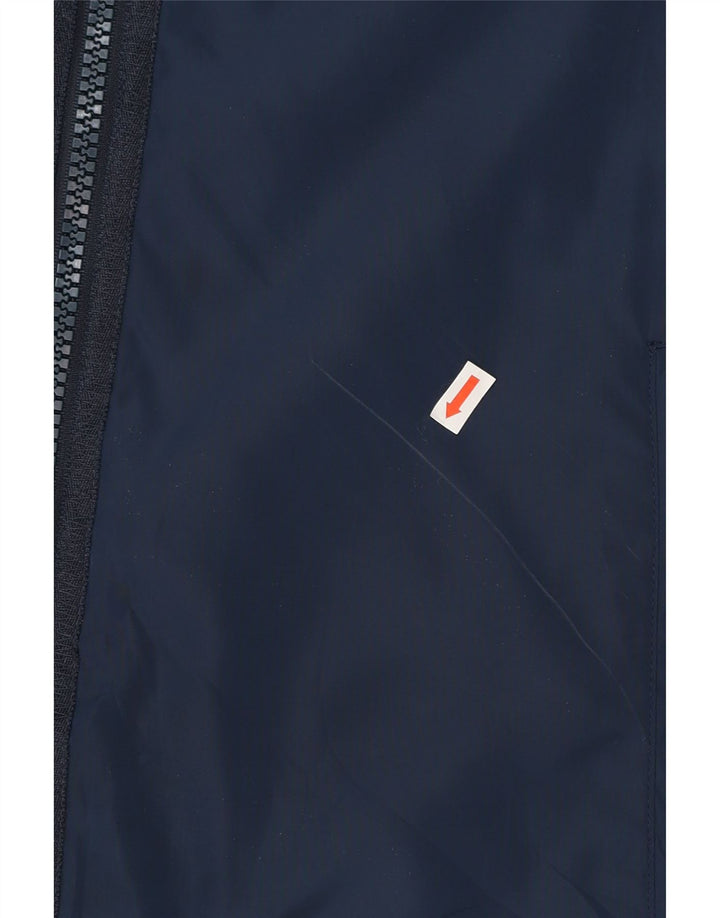 MICHAEL KORS Womens Hooded Rain Jacket UK 16 Large Navy Blue Polyester Vintage Michael Kors and Second-Hand Michael Kors from Messina Hembry 