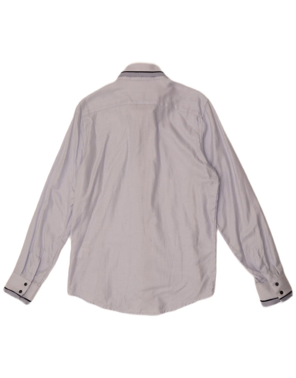Naracamicie Mens Shirt Large Blue Spotted Cotton