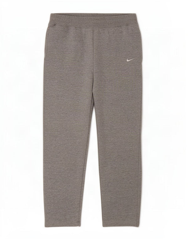 Nike Girls Tracksuit Trousers 12-13 Years Large Grey Flecked Cotton