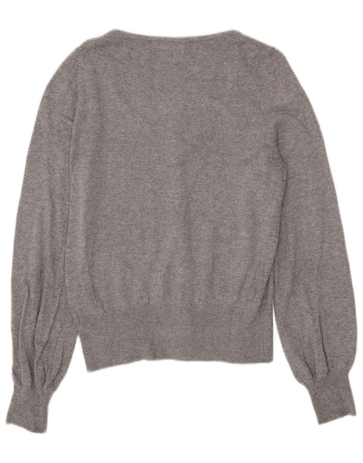 Marks & Spencer Womens Cardigan Sweater UK 12 Medium  Grey Viscose