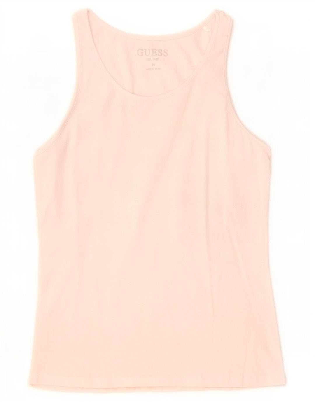 Guess Girls Vest Top 15-16 Years Pink Polyester