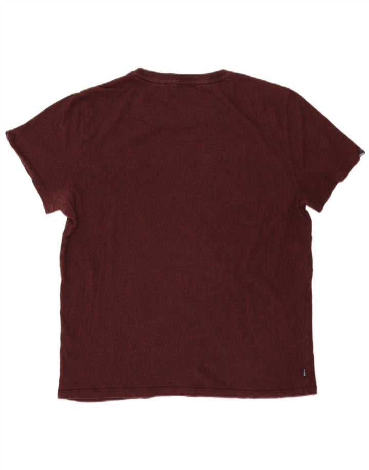 Superdry Mens Graphic T-Shirt Top 2XL Burgundy