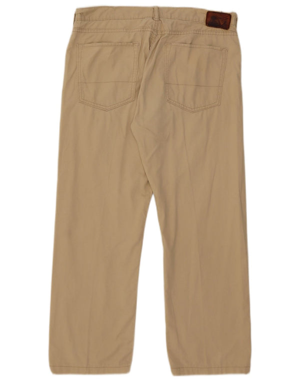 Dockers Mens Straight Cropped Trousers W32 L25 Beige Cotton