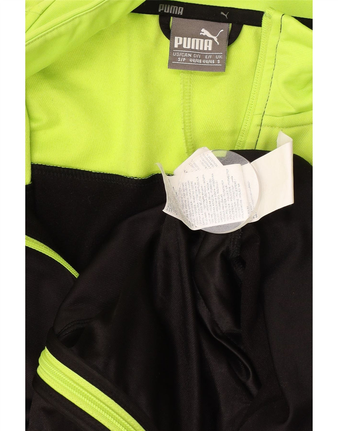 Puma Mens Graphic Tracksuit Top Jacket Small Black Colourblock Polyester