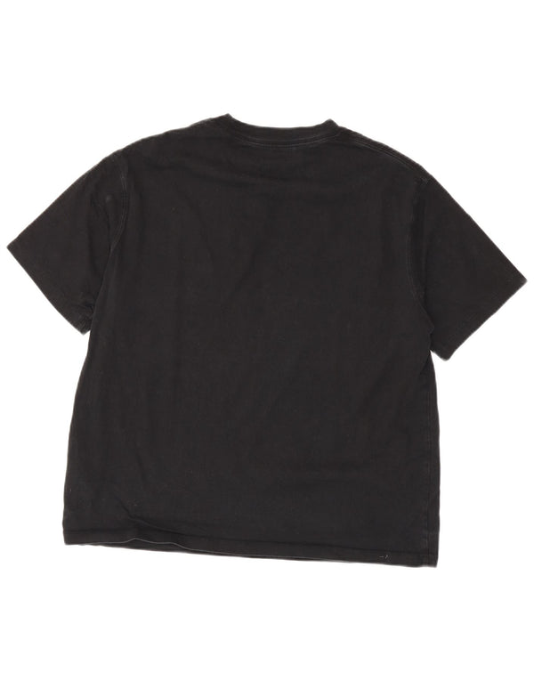 Jordan Womens Loose Fit T-Shirt Top UK 14 Medium Black Cotton