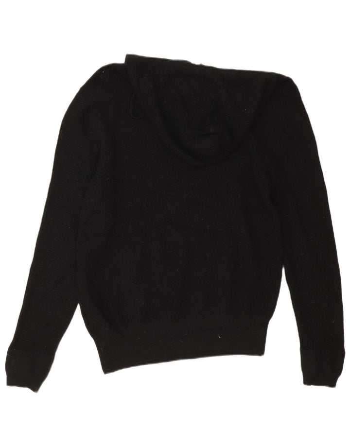 All Saints Mens Hooded Jumper Sweater Medium Black Merino Wool