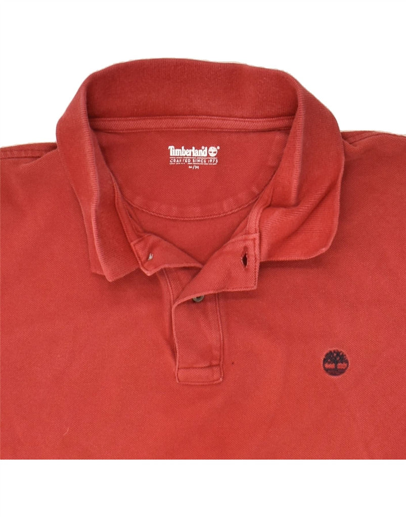 TIMBERLAND Mens Polo Shirt Medium Red Cotton | Vintage Timberland | Thrift | Second-Hand Timberland | Used Clothing | Messina Hembry 