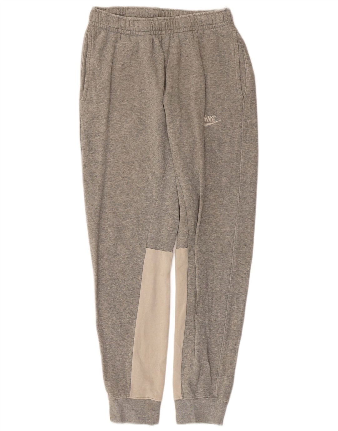 Nike Mens Tracksuit Trousers Joggers Small Grey Colourblock Cotton